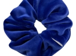 Scrunchie blue navy velvet