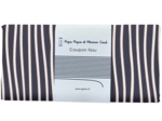 Coupon tissu 50 cm striped  ivory navy