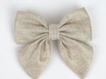 Bow tie hair slide  glitter linen