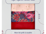 Kit prêt à coudre 3 Carrés démaquillants purple d'amour