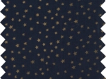 Coated fabric navy gold star