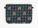 Coton clutch bag tartan fleuri