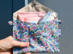 Medium envelope pocket pastel fleuri