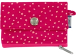 zipper pouch card purse fuchsia gold star