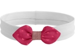 Jersey knit baby headband plumetis rose fuchsia