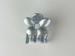 Small Flower Hair Clip satin silver