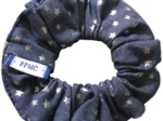 Small scrunchie silver star jeans