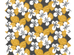 Cotton fabric fleurs moutarde ex1055