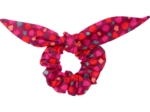 Bunny ear Scrunchie pompons cerise