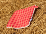 Makeup Remover cotton coral red gingham