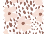 Jersey fabric nude terracotta pansies