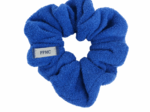 Small scrunchie navy blue terry towelling