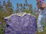 Tote bag with a zip lavandula