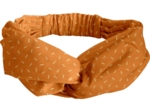 crossed headband caramel golden straw