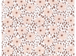 Jersey fabric nude terracotta pansies