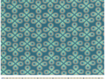 Jersey fabric trèfle turquoise