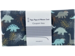 Coupon tissu 50 cm dino bleu ex1063