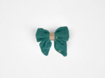 Mini bow tie clip gaze pois or eucalyptus