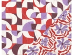 Quilted fabric ex2646 lilac and rust poplin quilt