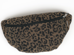 Small banana bag mocha quilted leopard