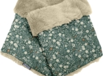 Adult Fur scarf snood fleuri kaki