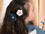 Mini Flower petal hair slide light pink
