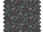 Fabric coupon ex2350 navy blue holly