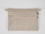 Aloïs flat pouch golden linen