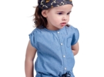 Headscarf headband- child size pensées marines