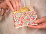 zipper pouch card purse porcelaine rosée