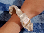 Small scrunchie  glitter linen