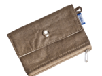 zipper pouch card purse copper linen