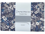 1 m fabric coupon ex2343 ultramarine white navy flower