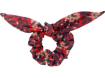 Bunny ear Scrunchie vermilion foliage