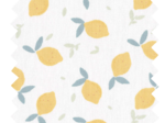 Cotton fabric yellow and white citrus