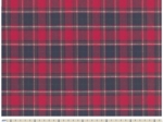Coated fabric tartan rouge