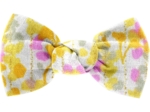 Small bow hair slide mimosa jaune rose