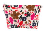 Cosmetic bag with flap champ floral