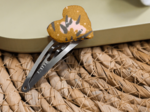 Heart hair-clips gypso ocre