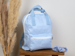 Gaby small backpack sky blue gingham