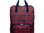 Foldable rucksack Gaby tartan rouge