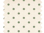 Cotton fabric ex2656 green polka dots