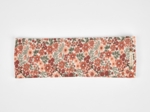 Stretch jersey headband  rust flowers ribbed jersey