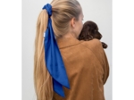 Long tail scrunchie navy blue