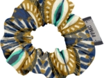 Mini Scrunchie plumes de paon