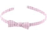 Thin headband pink gingham