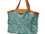 Tote bag with a zip jade panther