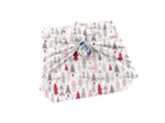 Furoshiki small 35 x 35 grey red christmas tree ex1113