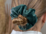 Scrunchie fir green velvet