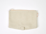 Flap of shoulder bag white large corduroy